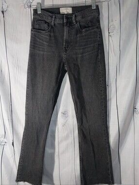 Everlane The Cheeky Bootcut High-Rise Raw Hem Casual Retro Boho Preppy Jeans